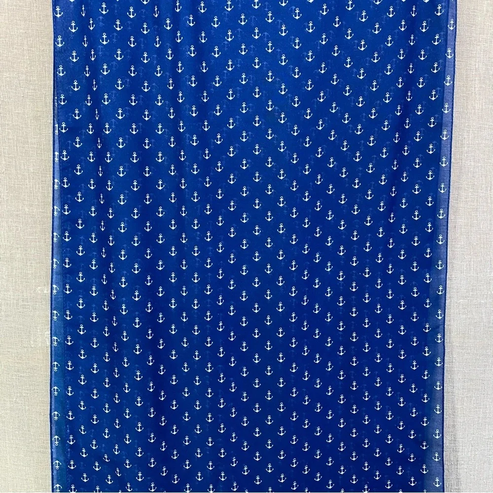 Dei anchor Scarf Blue & White‎
